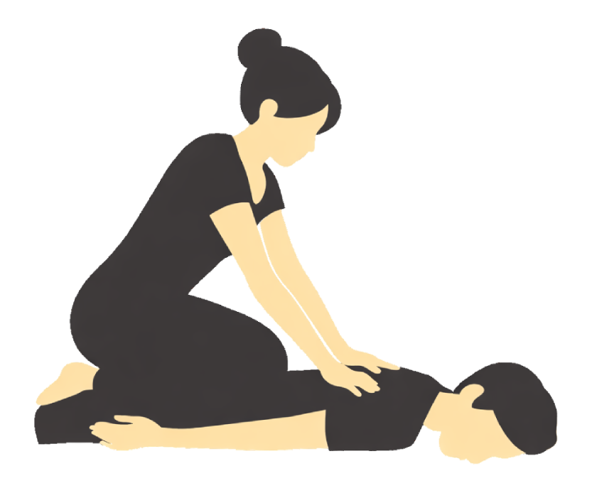 Popular product graphic of person giving a massage
